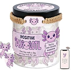 DEARMINE 60 Positive Axolotl Cards Jar, Affirmation