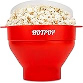 The Orginal HotPop Silicone Popcorn Maker - Microwave Popcorn Popper with Handles - Collapsible Bowl, Heat-Resistant, Easy to