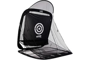 Spornia SPG-5 Compact Golf Practice Net – 5' x 5' Indoor & Outdoor with Ball Return | Driving, Chipping & Full Swings | Heavy-Duty, Portable & Easy to Set Up