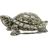 Amazing Gemstone Natural Pyrite Tortoise Turtle Figurine | Feng Shui Wealth &amp; Good Luck Turtle Prosperity &amp; Positive Energy Crystal Healing Home Decor Gift
