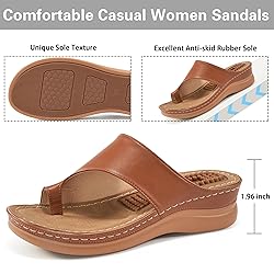 Aomigoct Sandals for Women Wedge Shoes: Comfortable