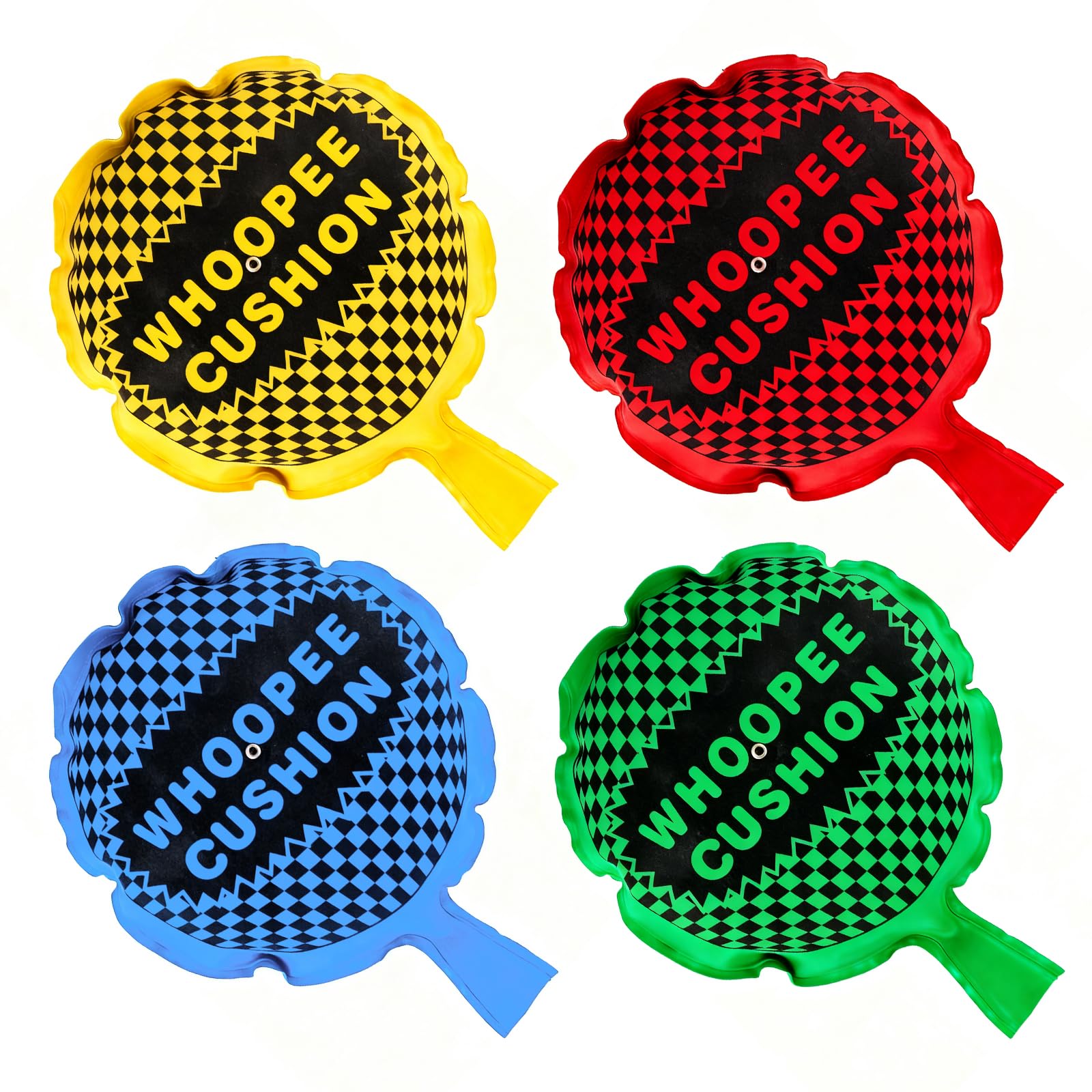 4Pcs Whoopee Cushion, Classic Fart Prank Toys for Kids & Adults, Makes Fart Noise Whoopie Cushion for Girls and Boys, Ideal Joke Gift or Stocking Filler for Parties, Pranks & Laughter