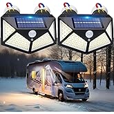 Silanit 2 Pack Magnetic RV Solar Light, Motion Sensor Porch and Awning Lights, Solar Charged, RV Accessories for Outside, Multiple Modes, Compact for Campers Trailers