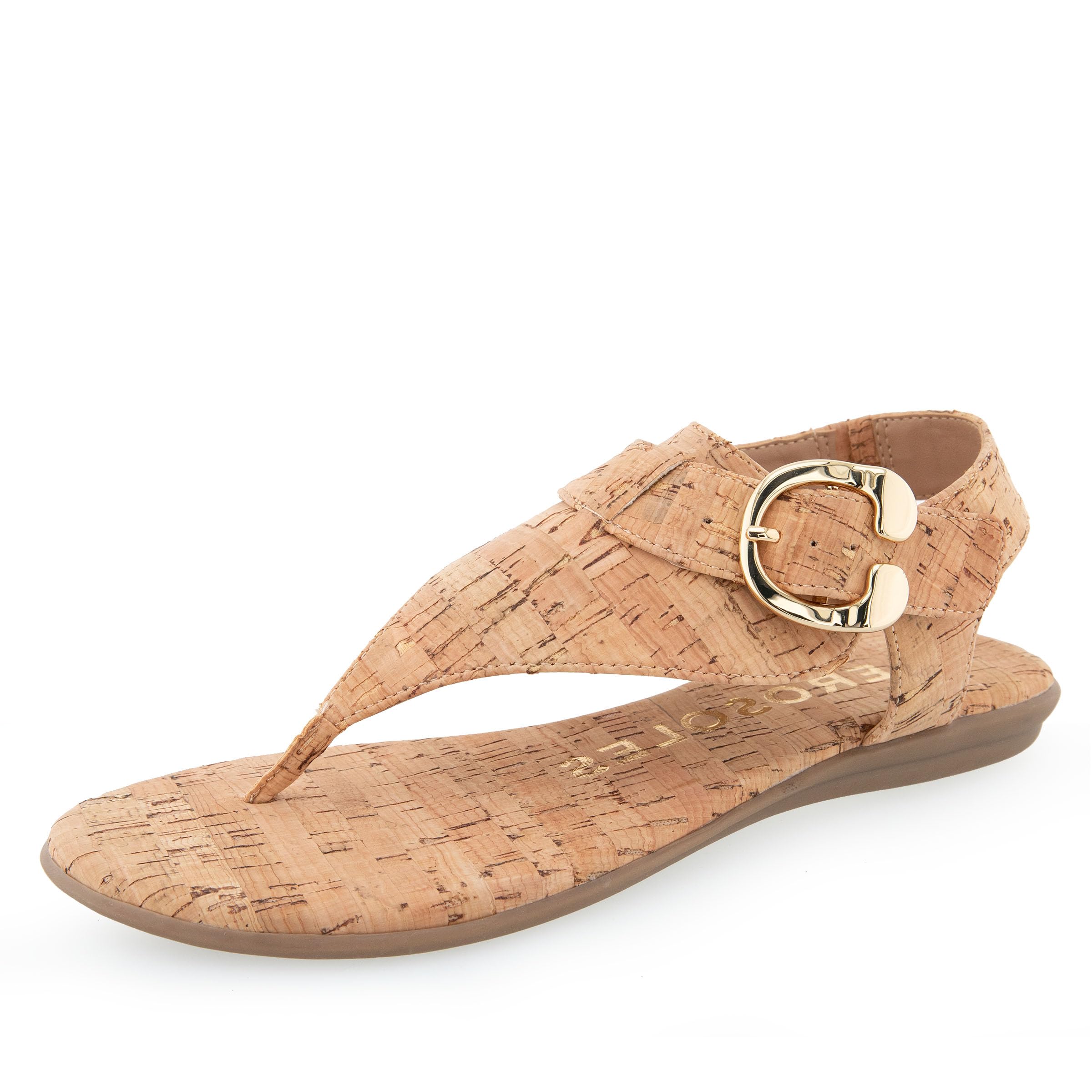 Aerosoles Women’s ISA Flat Sandal, Cork Combo, 9.5