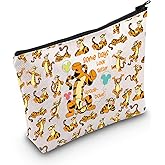 WZMPA Funny Tiger Cosmetic Makeup Bag Tiger Inspired Gift Some Days Look Better Upside Tiger Zipper Pouch Bag Tiger Merchandise (Some Days Tiger F)