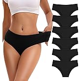 INNERSY Women's Underwear Cheeky Hipster Panties Breathable Cotton Panty 6-Pack