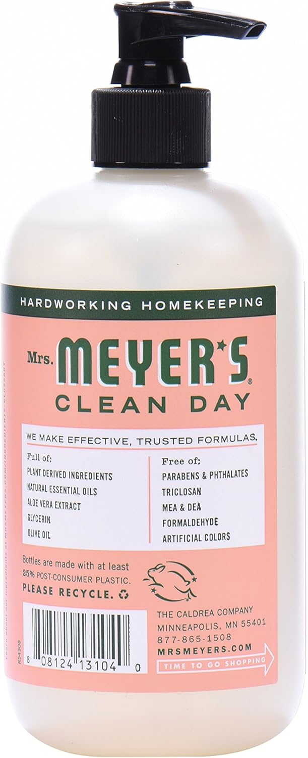 Mrs. Meyer's Clean Day Liquid Hand Soap, Cruelty Free and Biodegradable Hand Wash Made with Essential Oils, Geranium Scent, 12.5 oz Bottle: Health & Personal Care