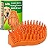 GoPets Curry Comb Bath Brush for Cleaning & Grooming, Silicone Shampoo Scrubber for Shedding & Massage, Rubber Dog Wash & Gro