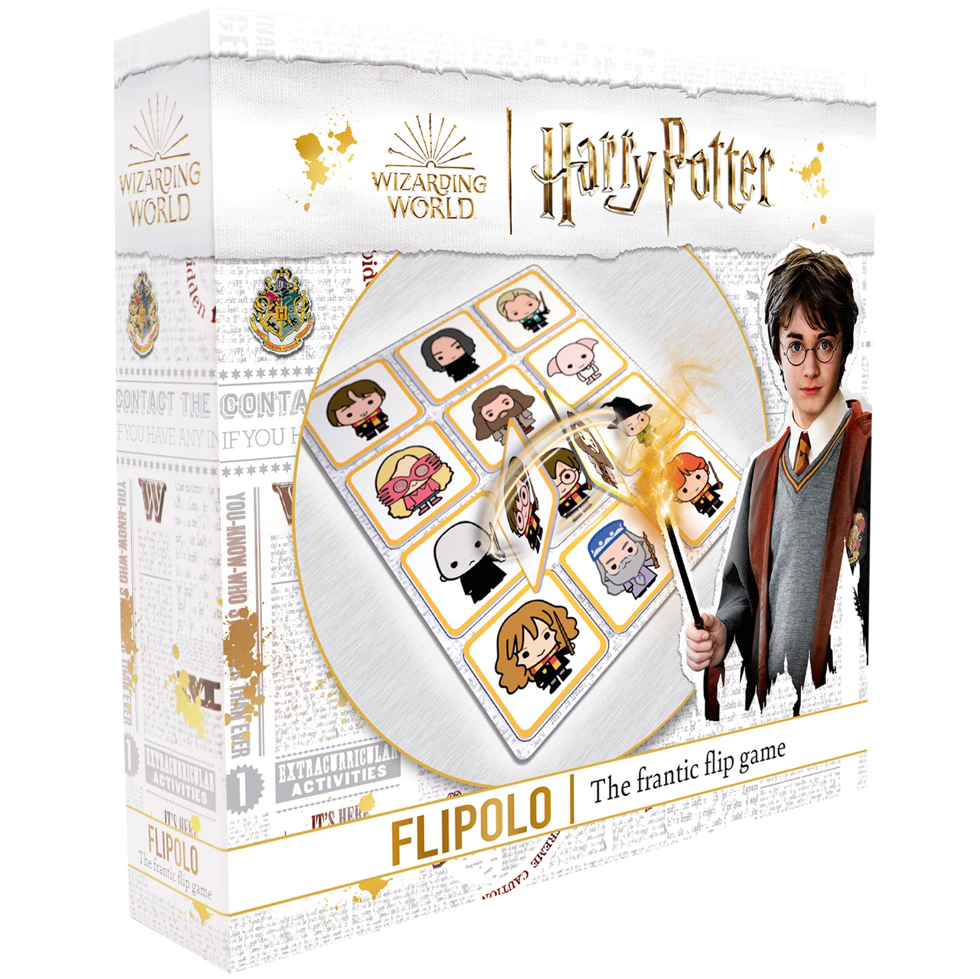 Ideal | Harry Potter Flipolo game: The Frantic Flip Matching Game | Family Games | For 2-4 Players | Ages 5+