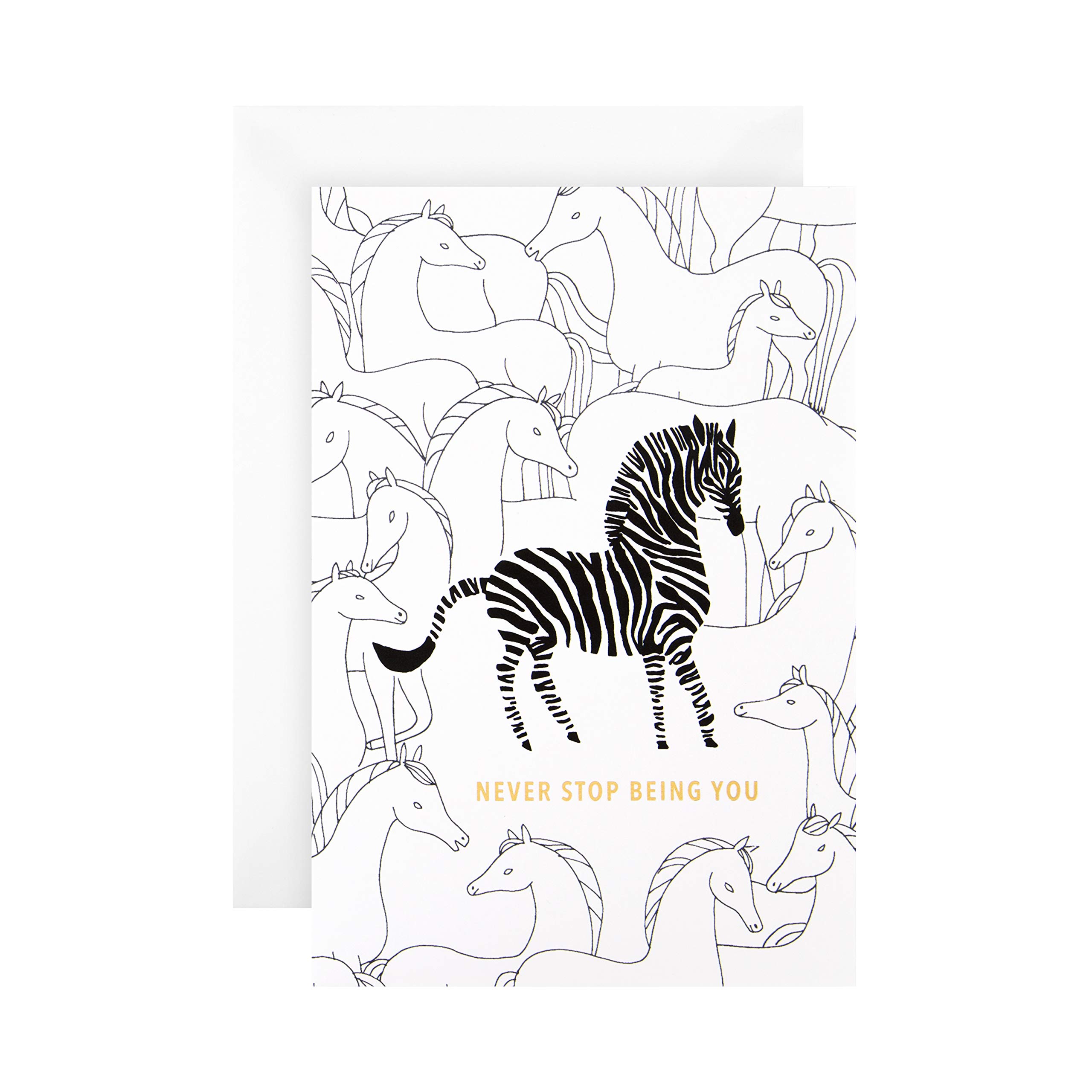 Hallmark General Birthday Card - Contemporary 'good Mail' Zebra Design