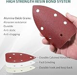 HYCHIKA 60Pcs Sanding Pads for TX104 Detail Sander P60-P240 Hook Loop 140x80 view 4