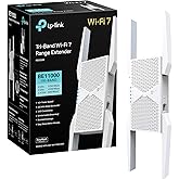 TP-Link BE11000 WiFi 7 Range Extender & WiFi Booster (RE655BE) – ri-Band 11Gbps Ultra-Fast WiFi, 2.5G Multi-Gig Port, MLO for