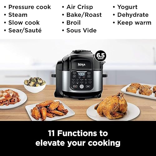 Ninja Foodi Air Fryer Pressure Cooker Combo 11-in-1 Pro Pressure  Cooker Air Fryer that Steams, Slow