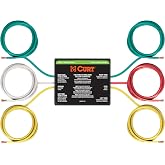 CURT 56196 2-to-3-Wire Taillight Converter for Dinghy Towing, Splice-in | Converts 2-Wire Combined Brake/Turn Signals to 3-Wire Separate Brake/Turn Outputs; Dinghy Towing; Splice-In Install
