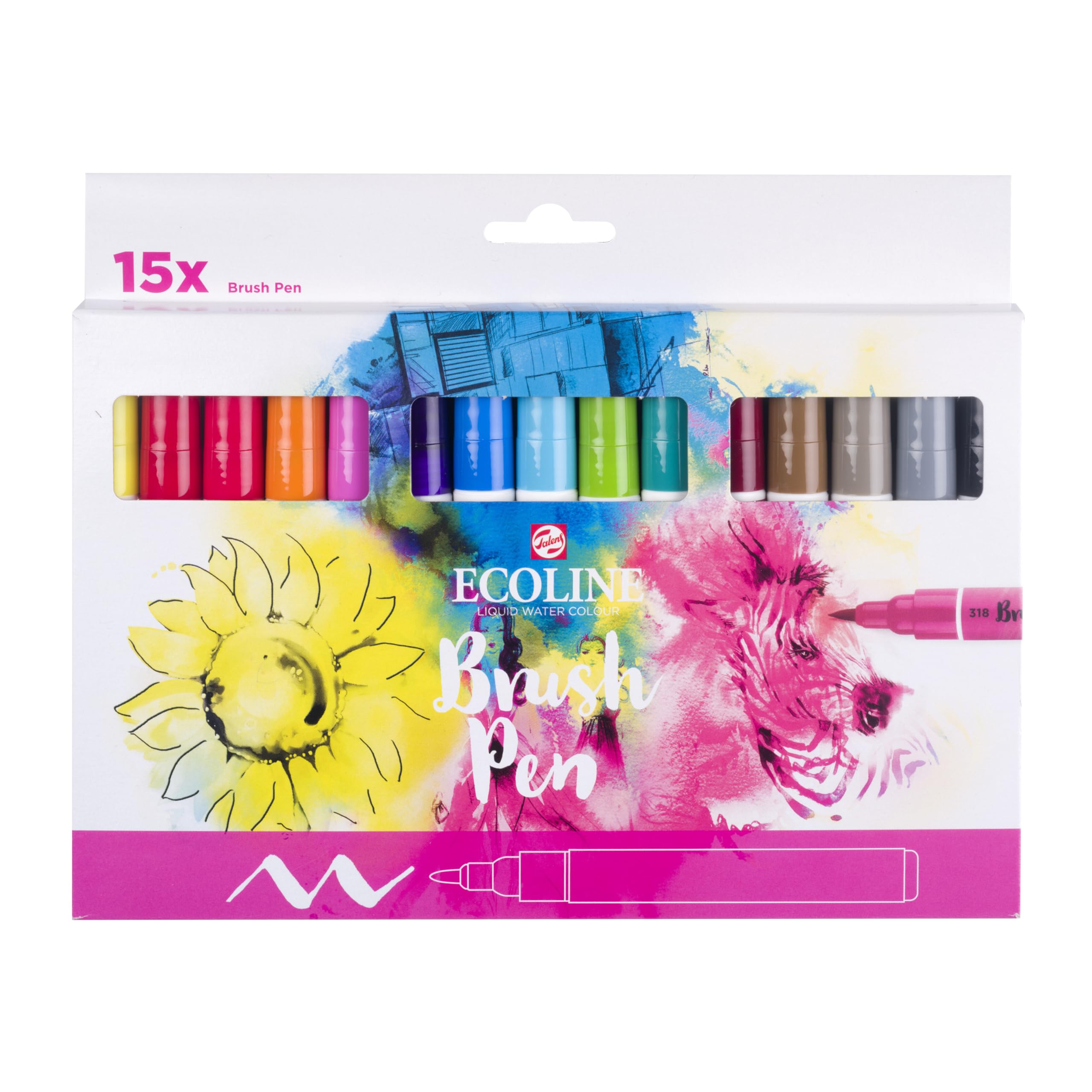 Ecoline TALENS 15 COLORS PASTEL