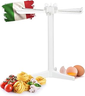 Relaxdays Nudeltrockner 6 Arme, Nudelständer faltbar zum Pasta Trocknen, für Spaghetti, HxBxT: 31 x 31 x 31 cm, weiß