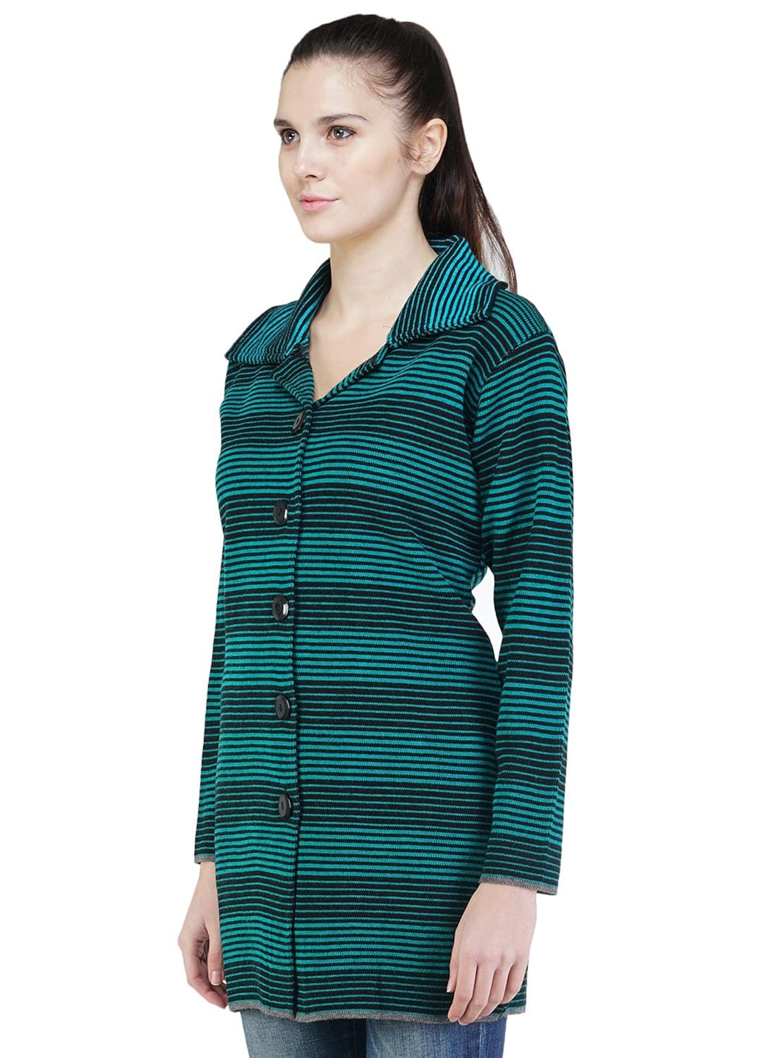 montrex green color stylish women cardigans