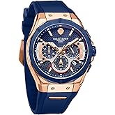 Paras Crown Watches for Men Luxury Japanese Quartz Movement Chronograph Analog Watch Stainless Steel Case 5ATM Waterproof Mens Watches