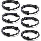 TempBeau Nautical Braided Rope Bracelets Set - 6 Pcs Adjustable Braided Cord Bracelet, Handmade Navy Marine String Bracelet with Metal Knot, Men Women Braided Bracelets Gifts