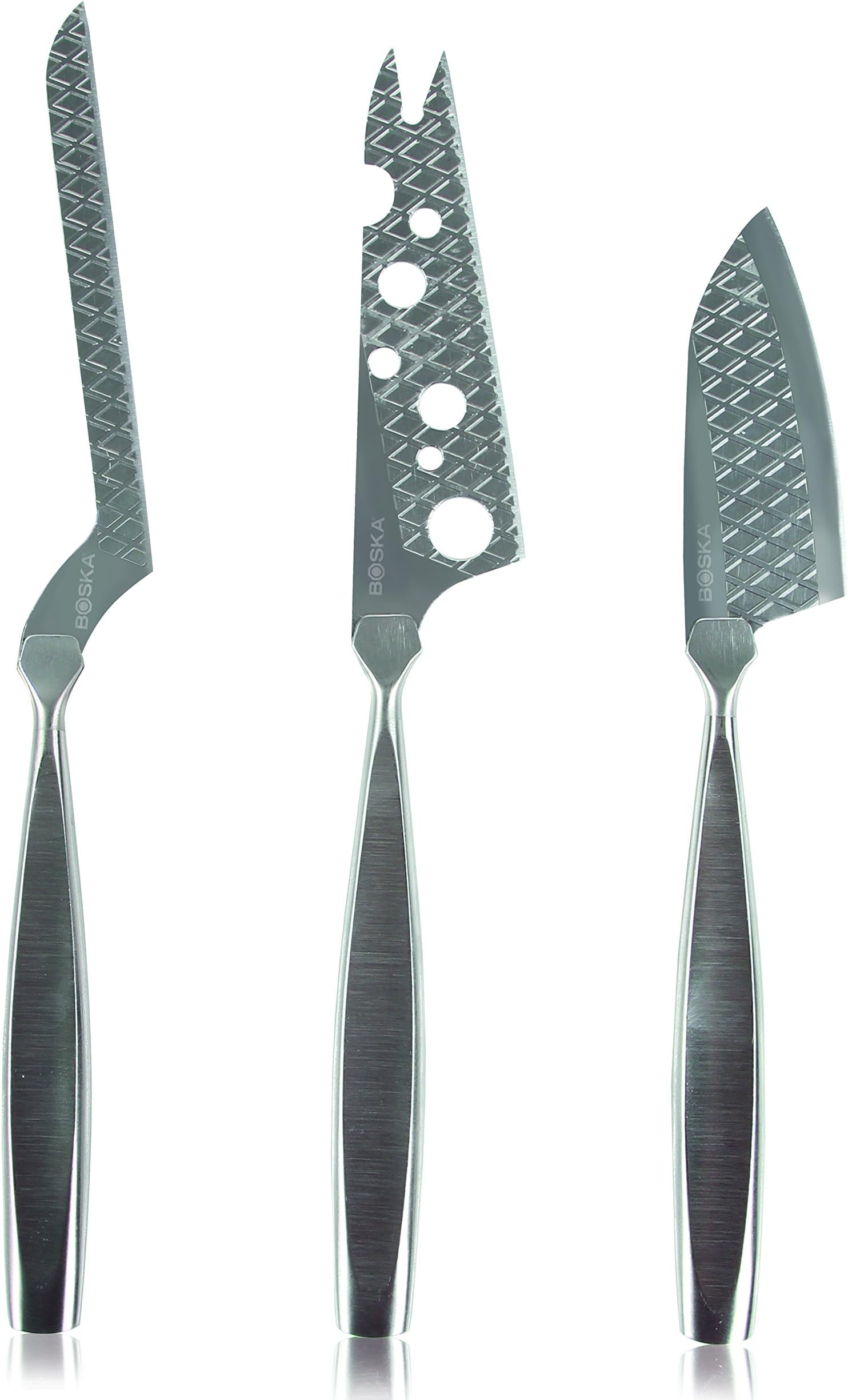 BOSKA 307095 3pc Cheese Knife Set, 18-10 Steel
