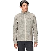 MARMOT Men's Drop Line Full Zip Sweater Knit Jacket, Birch Bark Heather, Large