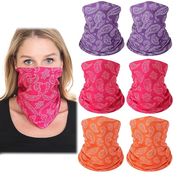 16-Pack Cooling Neck Gaiter & Face Mask | UV Protection, Multi-Way Balaclava For Men & Women (24x42cm)