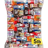 Chocolate Candy Variety Pack 5 lb - Individually Wrapped Fun Size Candy | Milk &amp; Dark Chocolate Assortment, Mini Bars, Halloween, Goodie Bags, Office Snacks, Party Favors, Candy Bowl, Bulk Assorted