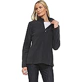 Swiss Alps Women Quarter Zip Pullover Fleece Stand Collar Long Sleeve Polar Soft Lightweight Sweatshirt Jacket