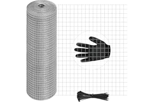 TNELTUEB 16in x 50Ft Hardware Cloth Hot-Dip Galvanized Welded Wire Mesh - Heavy Duty 3/4inch 23 Gauge Chicken Wire Fencing for Garden, Chicken Coop, Rabbit Cage, Rodent & Predator Protection
