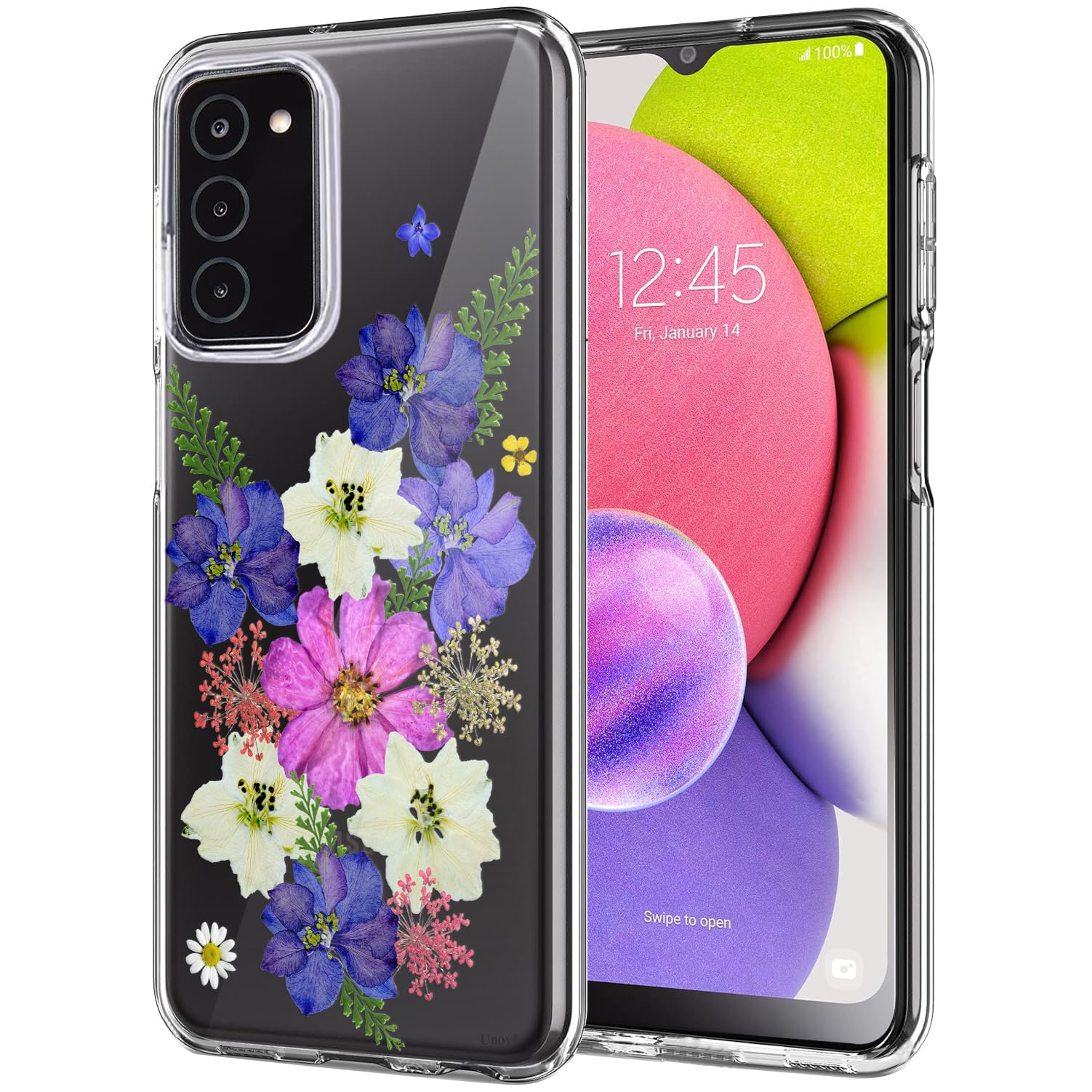 Unov Case Compatible with Galaxy A03s Clear with