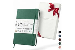Beechmore Books Blank Sheet Music Notebook – A4 8.5"x11.5" for Songwriters, Musicians & Composers, 156 Thick 120gsm Pages, 10