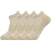 HaloYIYI Mens Ankle Athletic Moisture Wicking Cushion Low Cut Tab Socks,4 Pairs