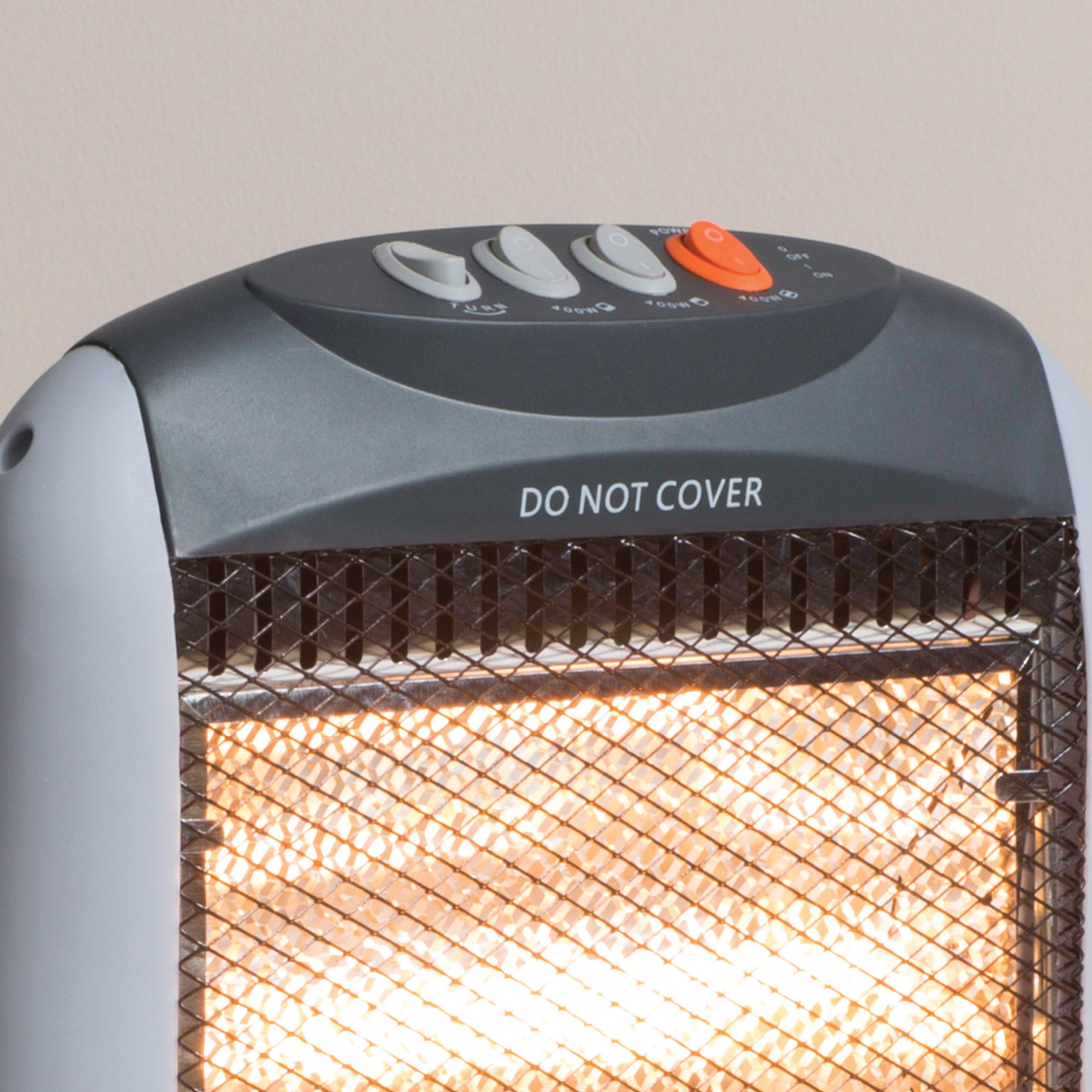 Daewoo Oscillating Halogen Heater With Tip Over CutOut, 3 Heat