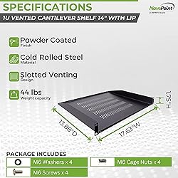 NavePoint Cantilever Server Shelf Vented Shelves