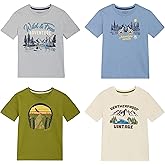 Weatherproof Vintage Boys' 4 Pack Variety Super Soft Stretchable Tee Short Sleeve Graphic T-Shirt