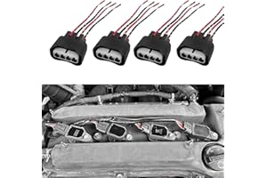 QZTYTY 4PCS Ignition Coil Connector, Ignition Coil Wire, 90980-11885 Plug Harness Replacement, Car Accessories Low Frequency 4 Way Wiring Harness Socket Compatible with Toyota Highlander Scion