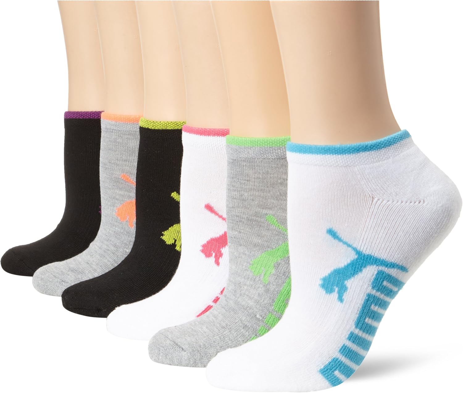 Puma Women's Non-Terry Runner Sock 6-Pack, White, 9-11 at  Women’s Clothing store