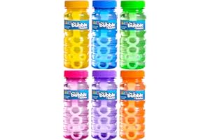JOYIN Bubble Bottles 6/12/24/36PCS (4oz Bubbles Solution), Bubbles Party Favors for Kids, Bubbles Wand Bulk, Assorted Colors 