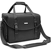CADeN Camera Bag Case Shoulder Messenger Bag with Tripod Holder Compatible for Nikon, Canon, Sony, DSLR SLR Mirrorless Cameras Waterproof (Black, Large)