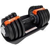 BodySport 40 Pound Adjustable Dumbbells &ndash; Includes 12 Free Weights, Ranging from 3 to 40 Pounds, Ideal for Home Gym Workouts and Weight Training