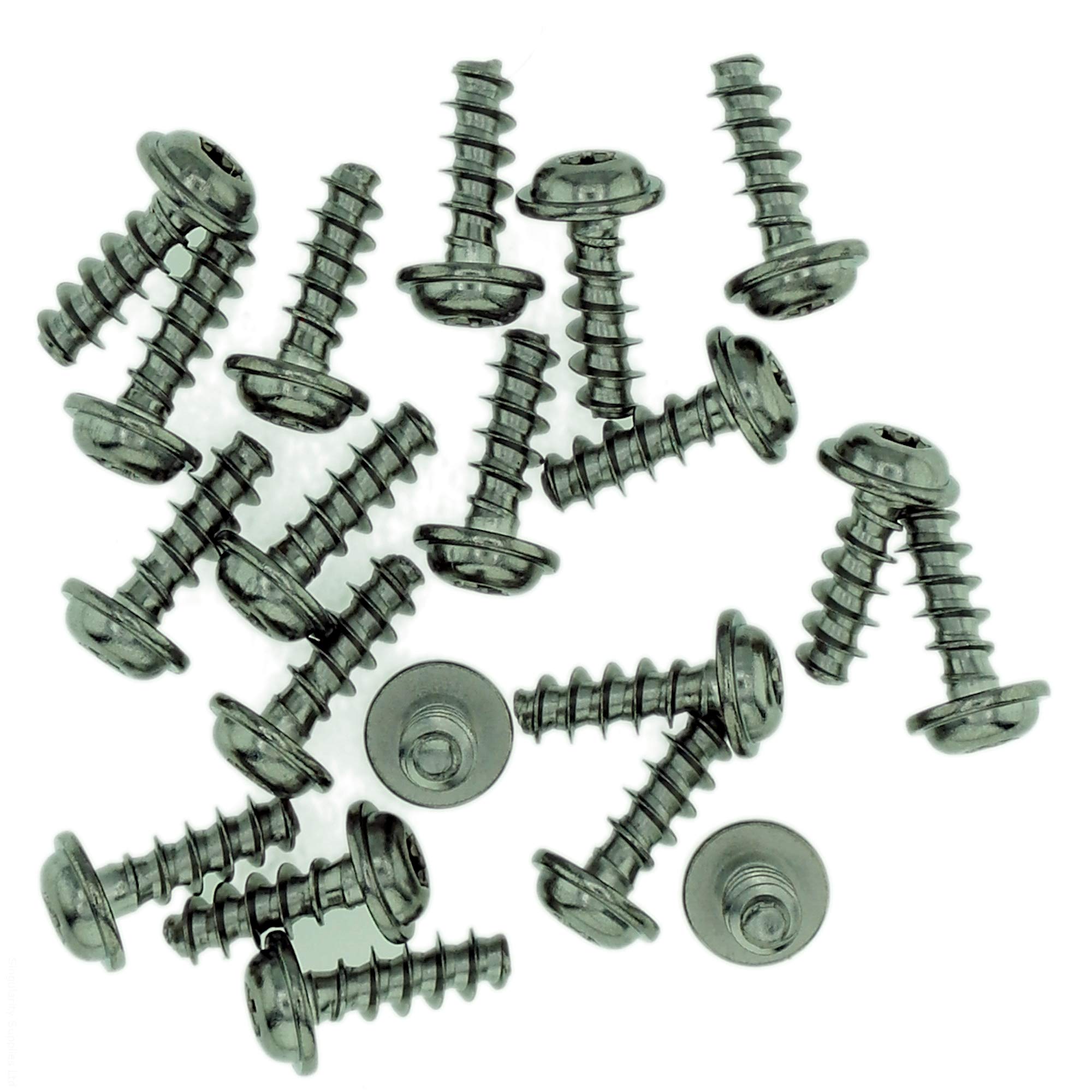 D5 (5mm x 12mm) TX Pan Screws for Plastic (Flanged) - Stainless Steel (A2) (Pack of 20)