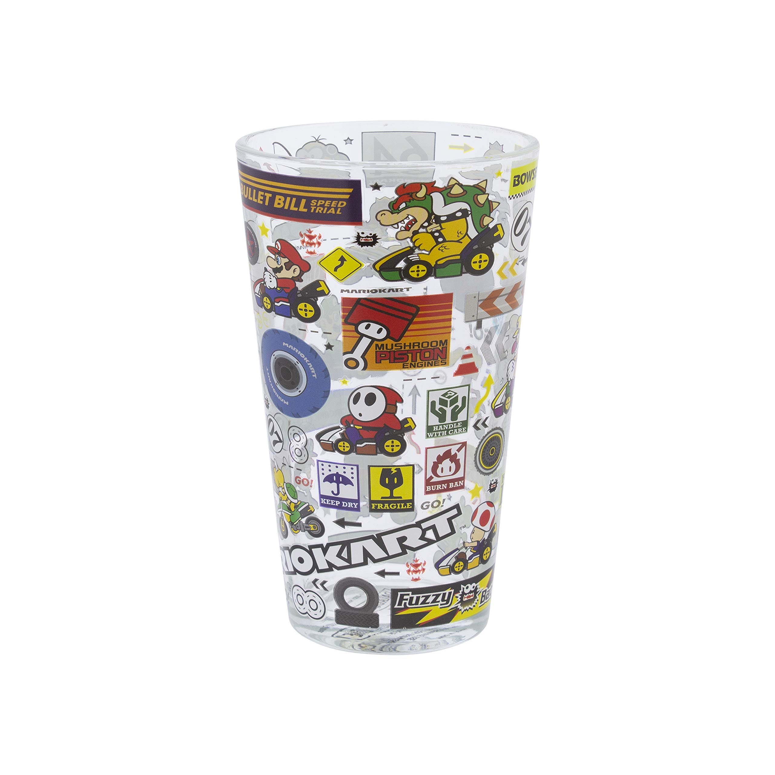 Paladone Mario Kart Drinking Glass, Officially Licensed Nintendo Merchandise