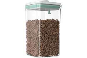 FAFAFLYER Dog-Cat POP Treat-Airtight jar-Container - 2.2 Qt/2 L | Stackable One-Touch Opening | For Snacks Candy Salt Herbs Spices | BPA-Free