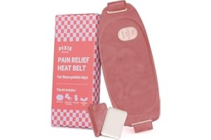 PIXIE CUP Pixie Period Heating Pad for Cramps - Thinnest Wearable Heating Pad for Feminine Care - Unnoticeable Under Clothes - Best Portable Pain Relief Heat Belt On The Market - Hours of Menstrual Pain Relief