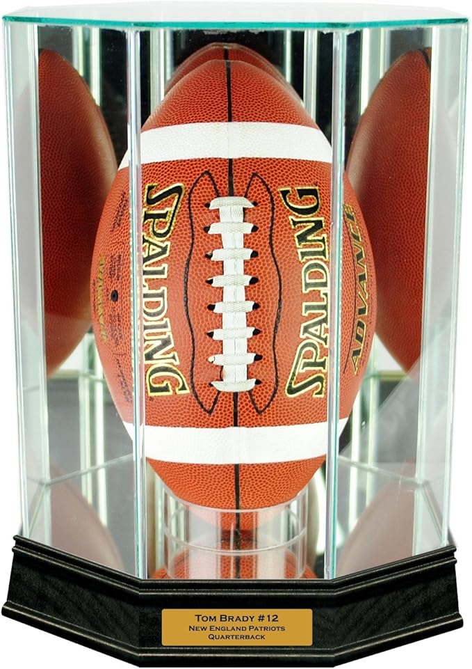Perfect Cases Upright Football Display Case with Engraving