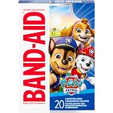 BAND-AID Brand Adhesive Bandages, Nickelodeon Paw Patrol, Assorted, 20 Ct | Fun Decorative Bandages featuring Paw Patrol Designs for Kids, Sterile First Aid Wound Care for Minor Cuts &amp; Scrapes