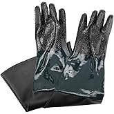 Yaetek 23.6" Rubber/PVC Sandblasting Sandblaster Protection Gloves with Particles Palm for Sandblast Cabinets