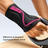 FREETOO Wrist Support S-shaped Adjustable Day Night Carpal Tunnel Rose Red view 4