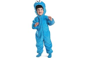 Disguise Cookie Monster Deluxe Two-Sided Plush Jumpsuit Costume - Small (2T)