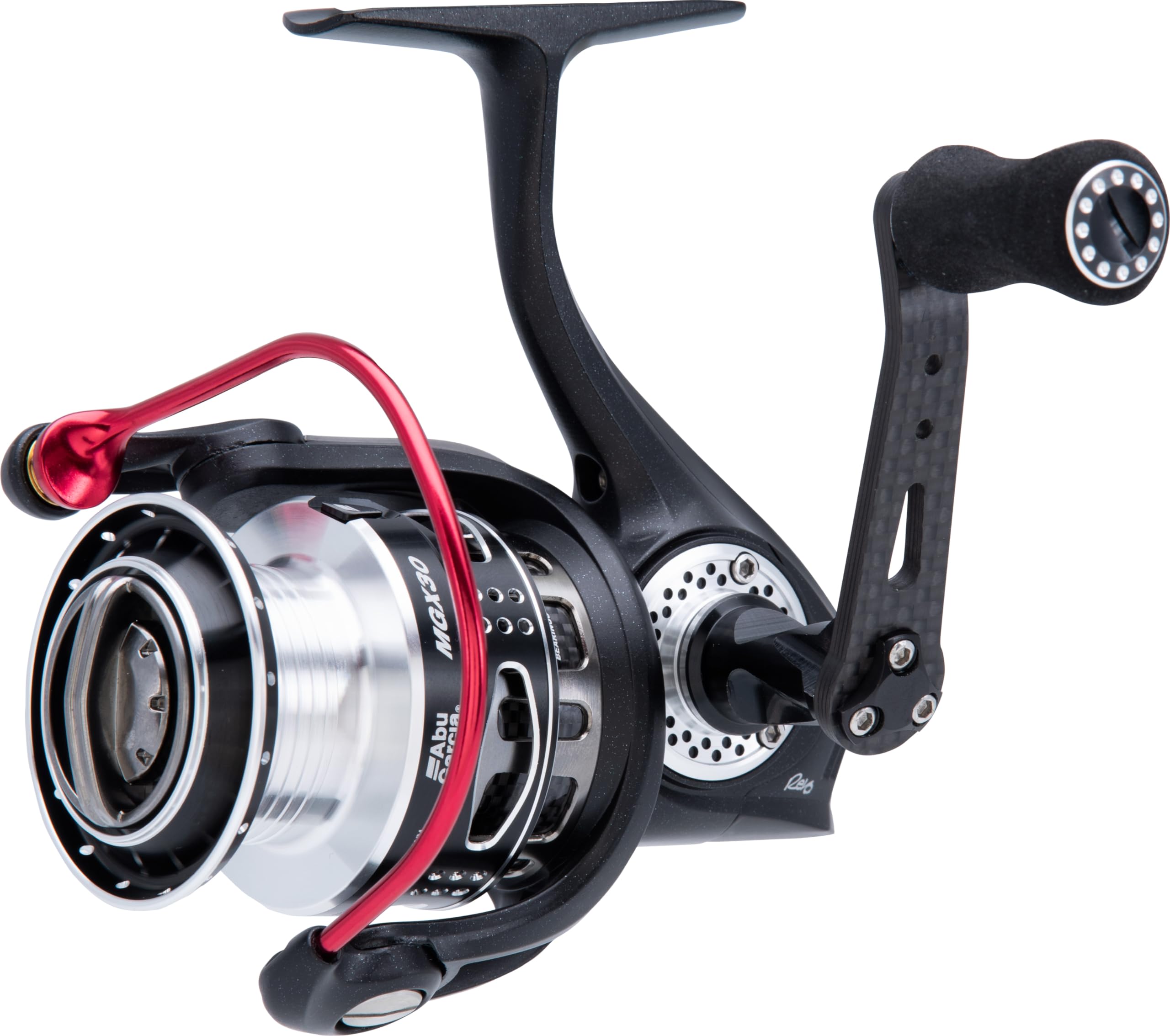 Abu Garcia Revo® MGX® Spinning Reel, Fishing Reel, Predator Fishing, Drop Shot Keeper - For Freshwater Fishing - Pike, Perch, Zander, Trout, Perch, Zander, Trout, Unisex, black / silver, 30